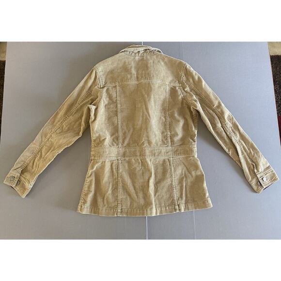 Eddie Bauer Jacket Womens Medium Authentic Outdoor Outfitter Tan Corduroy Safari - Picture 16 of 16
